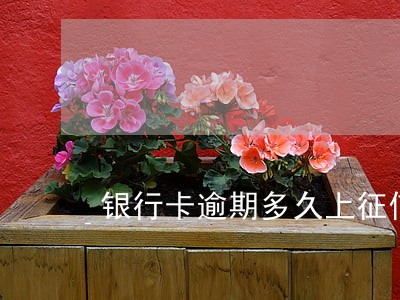 银行卡逾期多久上征信去回答 银行卡逾期多久上征信去回答