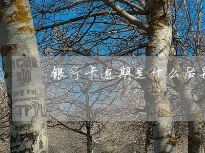 银行卡逾期是什么后果 银行卡逾期是什么后果