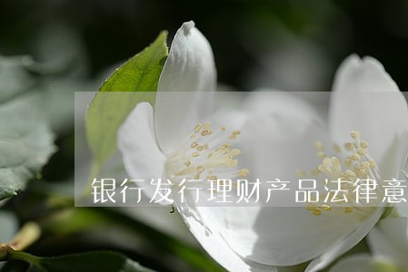 银行发行理财产品法律意见书 银行发行理财产品法律意见书