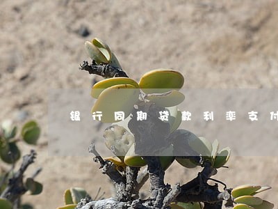 银行同期贷款利率支付逾期利息 银行同期贷款利率支付逾期利息