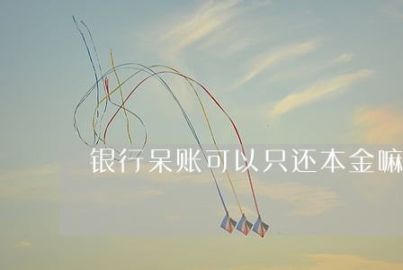 银行呆账可以只还本金嘛 银行呆账可以只还本金嘛