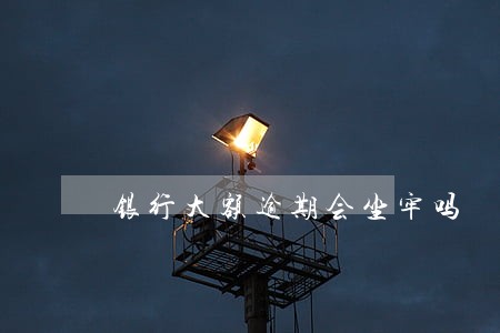 银行大额逾期会坐牢吗 银行大额逾期会坐牢吗