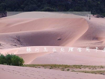 银行怎么处理信用卡逾期 银行怎么处理信用卡逾期