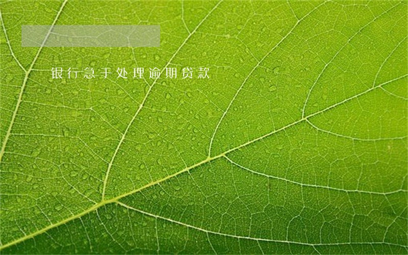 银行急于处理逾期贷款 银行急于处理逾期贷款