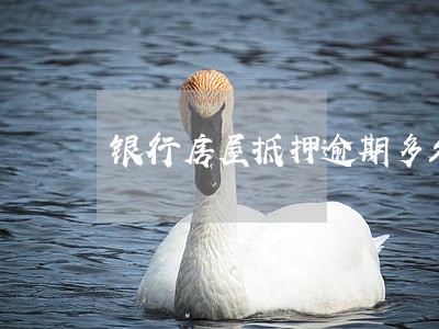 银行房屋抵押逾期多久会拍卖 银行房屋抵押逾期多久会拍卖