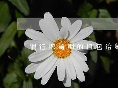 银行把逾期的打包给第三方 银行把逾期的打包给第三方