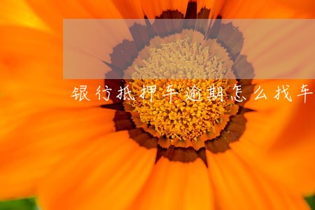 银行抵押车逾期怎么找车 银行抵押车逾期怎么找车