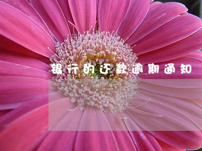 银行的还款逾期通知 银行的还款逾期通知