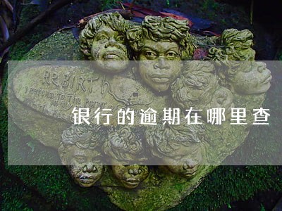 银行的逾期在哪里查 银行的逾期在哪里查