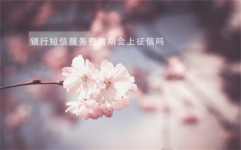 银行短信服务费逾期会上征信吗 银行短信服务费逾期会上征信吗