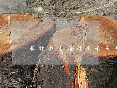 银行能查询信用卡有没有逾期