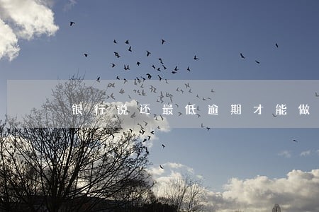 银行说还最低逾期才能做分期吗 银行说还最低逾期才能做分期吗