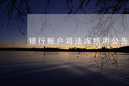 银行账户司法冻结用公告吗