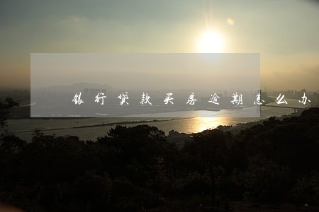 银行贷款买房逾期怎么办 银行贷款买房逾期怎么办