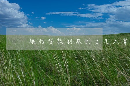 银行贷款利息到了几天算逾期 银行贷款利息到了几天算逾期