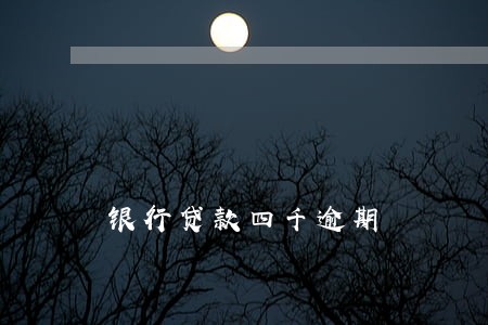 银行贷款四千逾期 银行贷款四千逾期