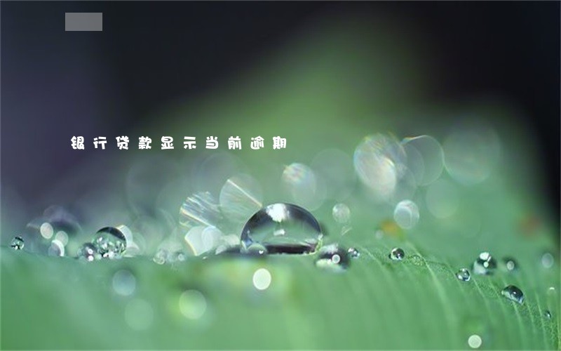 银行贷款显示当前逾期 银行贷款显示当前逾期