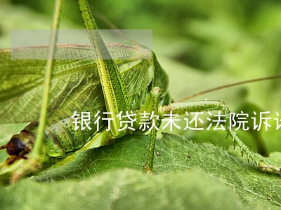 银行贷款未还法院诉讼时效 银行贷款未还法院诉讼时效