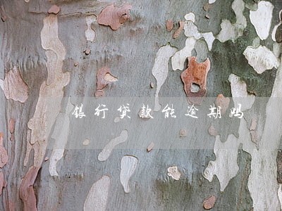 银行贷款能逾期吗 银行贷款能逾期吗