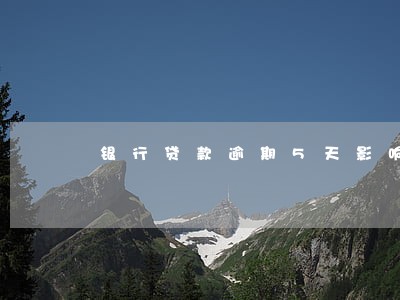 银行贷款逾期5天影响大吗