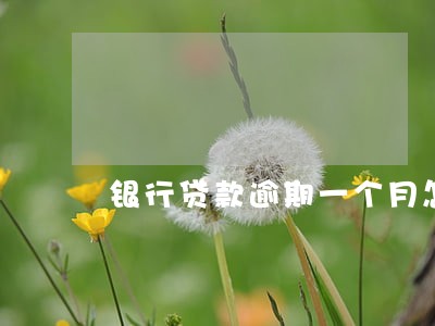 银行贷款逾期一个月怎么办 银行贷款逾期一个月怎么办