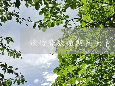 银行贷款逾期判决书 银行贷款逾期判决书