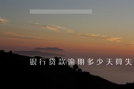 银行贷款逾期多少天算失信 银行贷款逾期多少天算失信