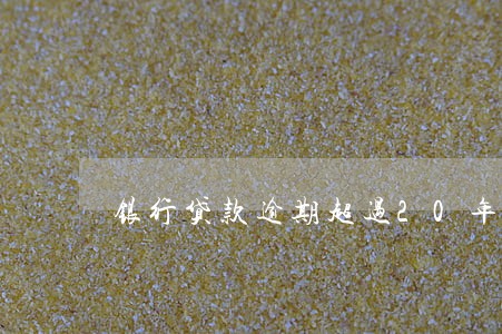 银行贷款逾期超过20年