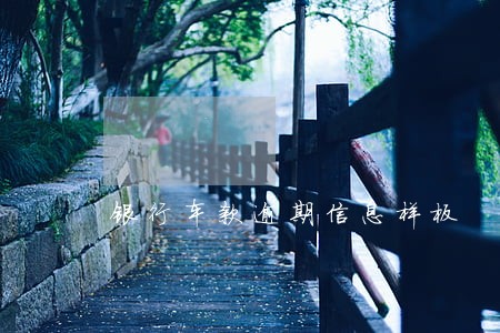 银行车款逾期信息样板 银行车款逾期信息样板