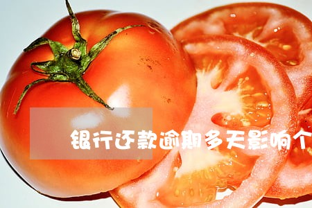 银行还款逾期多天影响个人信用度 银行还款逾期多天影响个人信用度