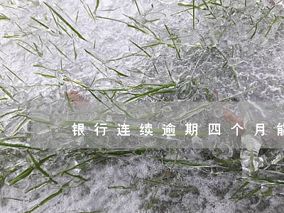银行连续逾期四个月能贷款吗 银行连续逾期四个月能贷款吗