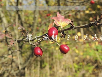 银行逾期180天核销 银行逾期180天核销