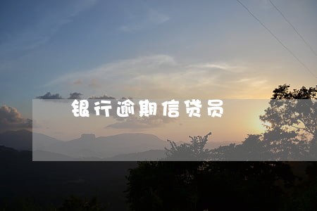 银行逾期信贷员 银行逾期信贷员