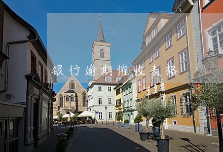 银行逾期催收表格 银行逾期催收表格