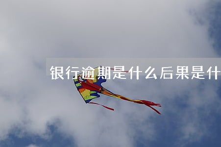 银行逾期是什么后果是什么 银行逾期是什么后果是什么