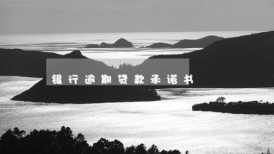 银行逾期贷款承诺书 银行逾期贷款承诺书