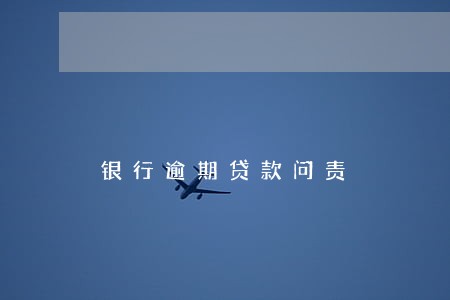 银行逾期贷款问责 银行逾期贷款问责
