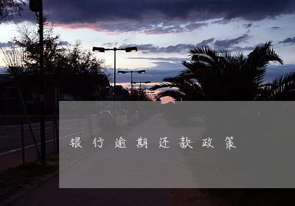 银行逾期还款政策 银行逾期还款政策