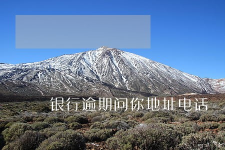 银行逾期问你地址电话 银行逾期问你地址电话