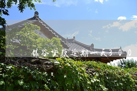 银谷贷款逾期一天300 银谷贷款逾期一天300