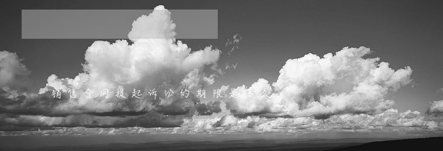 销售合同提起诉讼的期限是多久 销售合同提起诉讼的期限是多久