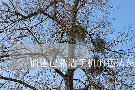 销售已激活手机的违法条款是 销售已激活手机的违法条款是
