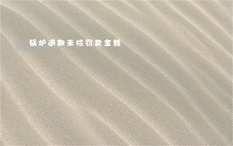 锅炉逾期未检罚款金额 锅炉逾期未检罚款金额