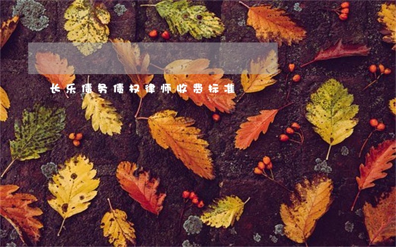 长乐债务债权律师收费标准 长乐债务债权律师收费标准