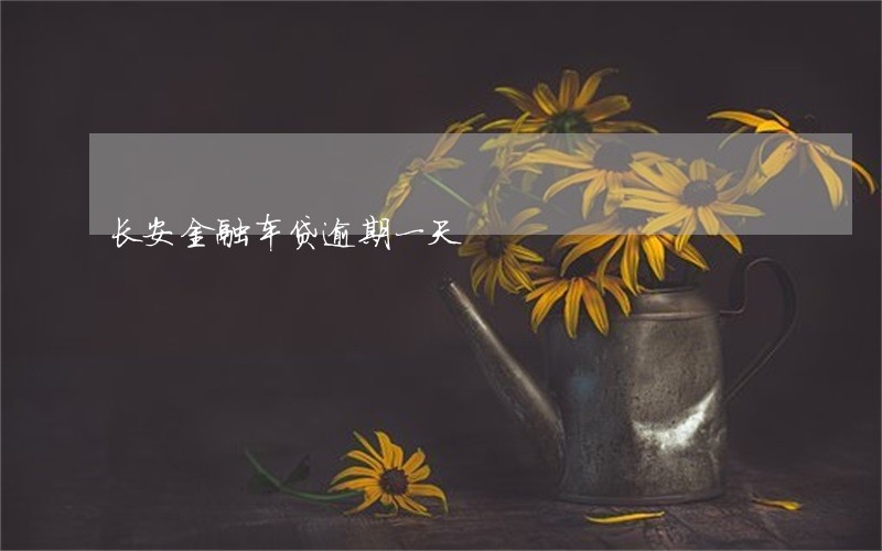长安金融车贷逾期一天 长安金融车贷逾期一天