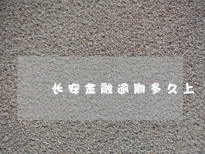 长安金融逾期多久上 长安金融逾期多久上