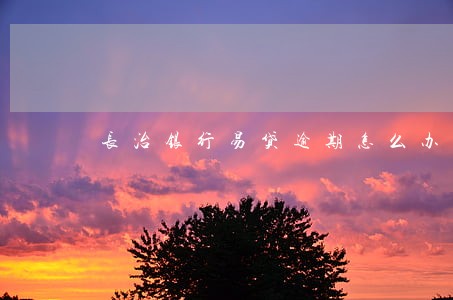 长治银行易贷逾期怎么办 长治银行易贷逾期怎么办