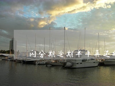 闪分期逾期半年再还行吗 闪分期逾期半年再还行吗