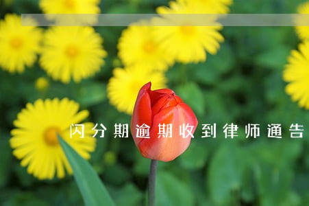 闪分期逾期收到律师通告函 闪分期逾期收到律师通告函