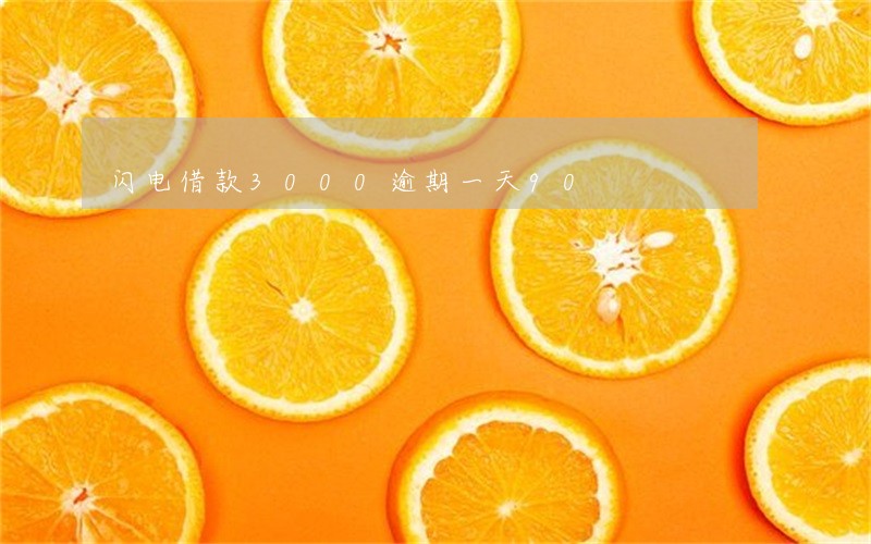 闪电借款3000逾期一天90 闪电借款3000逾期一天90